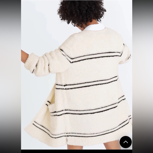 Madewell Striped Bouclé Cardigan Sweater 
size Large - Picture 2 of 12